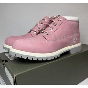 Timberland Nellie Chukka Boots Womens Size 6.5 Light Pink Waterproof Lace Up NEW